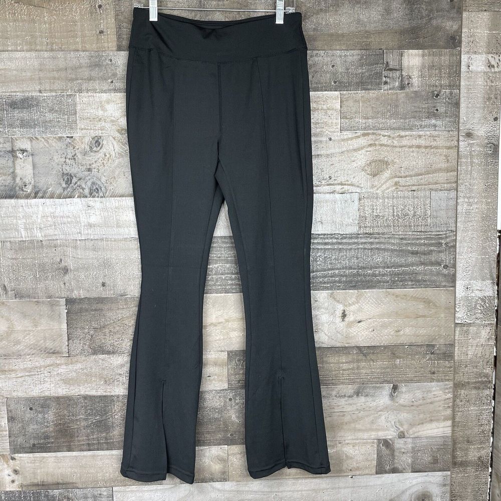 Beyond Basix‎ Performance Leggings Womens Black L Stretchy Athletic Activewear